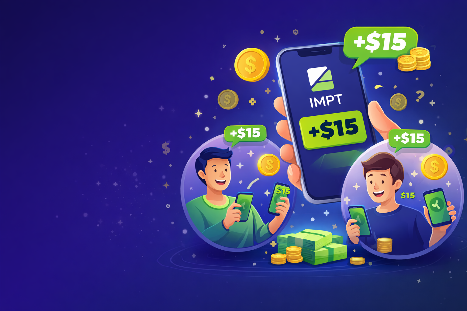 IMPT app with referral rewards